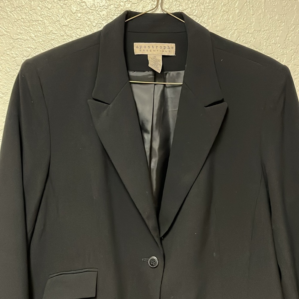 Apostrophe Essentials Black Double Breasted Suit … - image 3